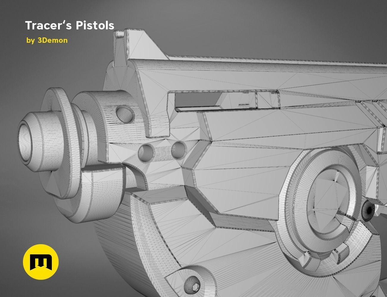 Tracer pistols 3D print model_11
