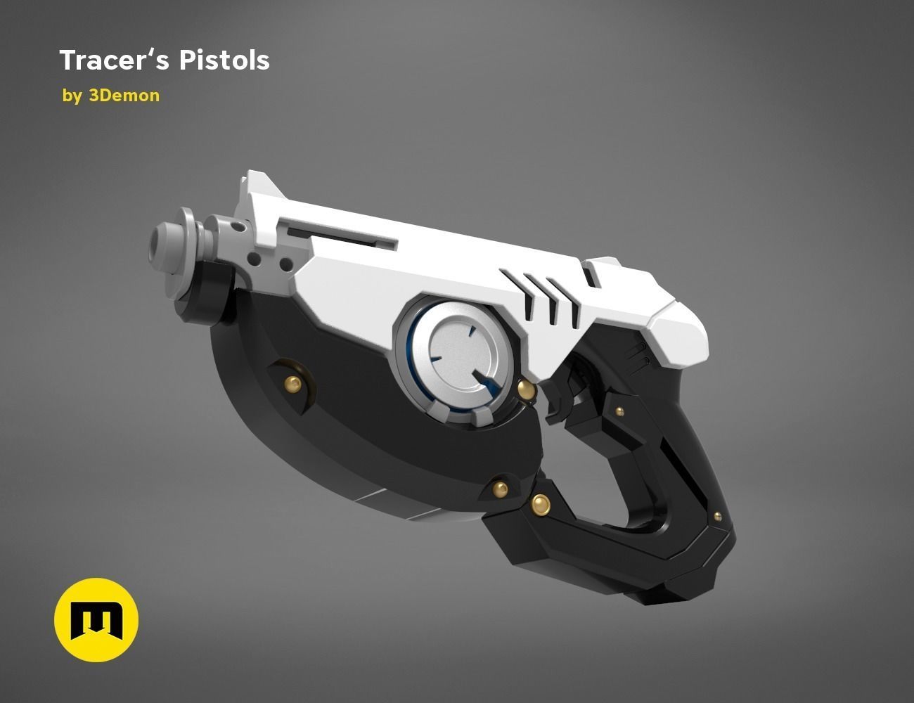 Tracer pistols 3D print model_15