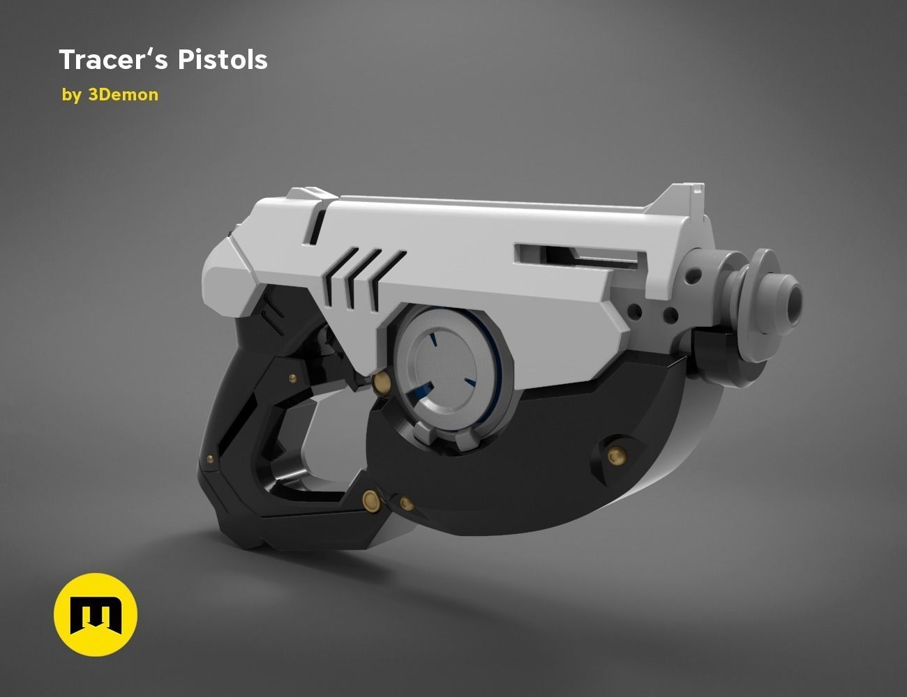 Tracer pistols 3D print model_19