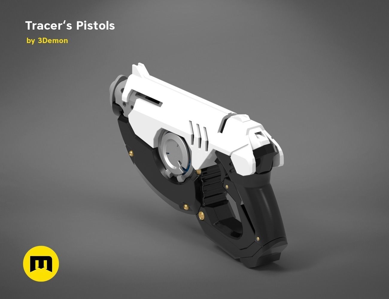 Tracer pistols 3D print model_6