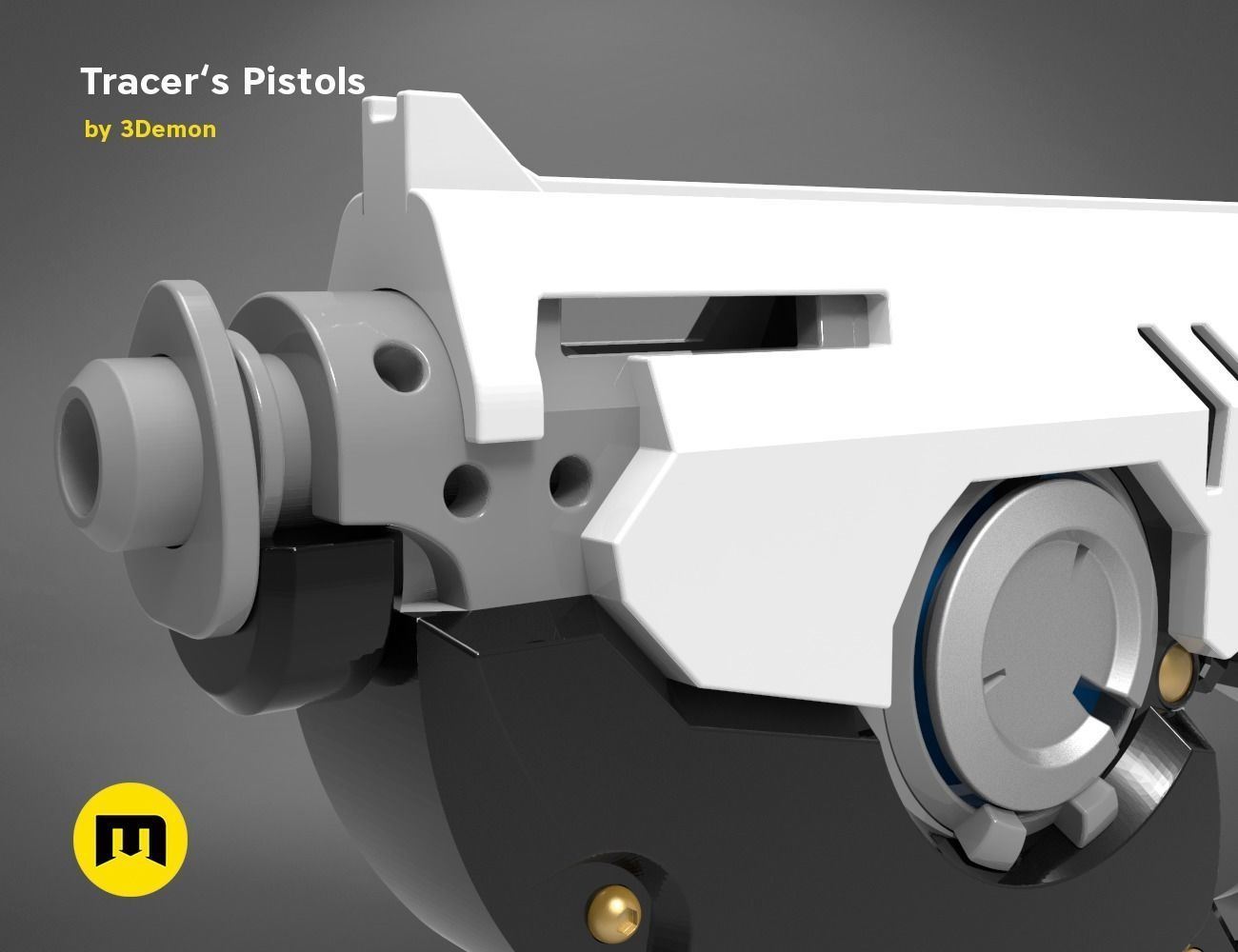 Tracer pistols 3D print model_4