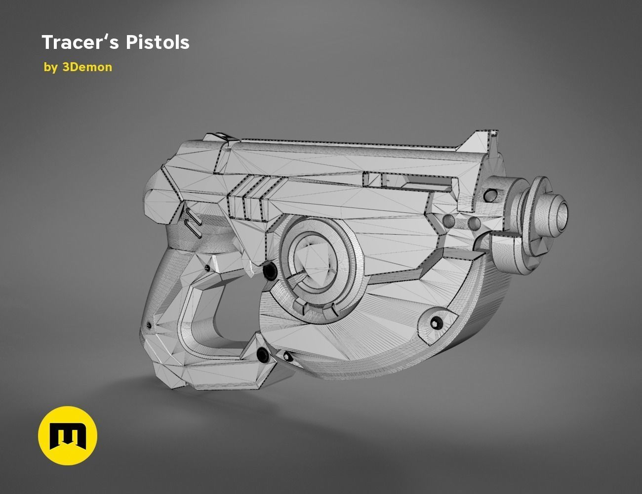 Tracer pistols 3D print model_18