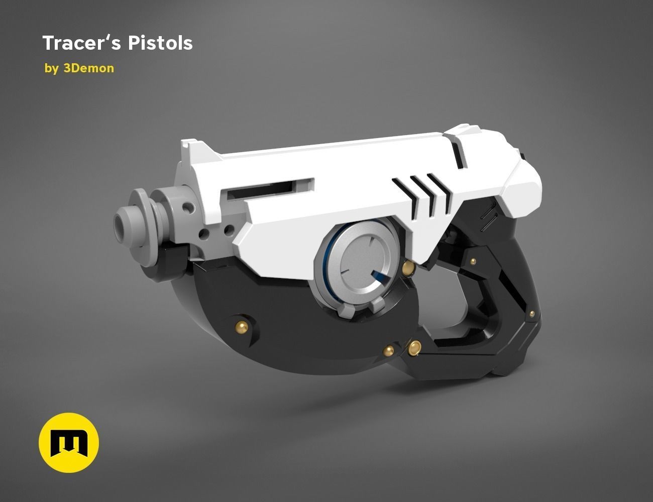 Tracer pistols 3D print model_17
