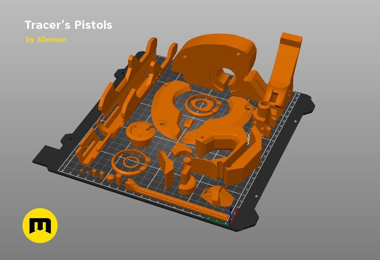 Tracer pistols 3D print model_8