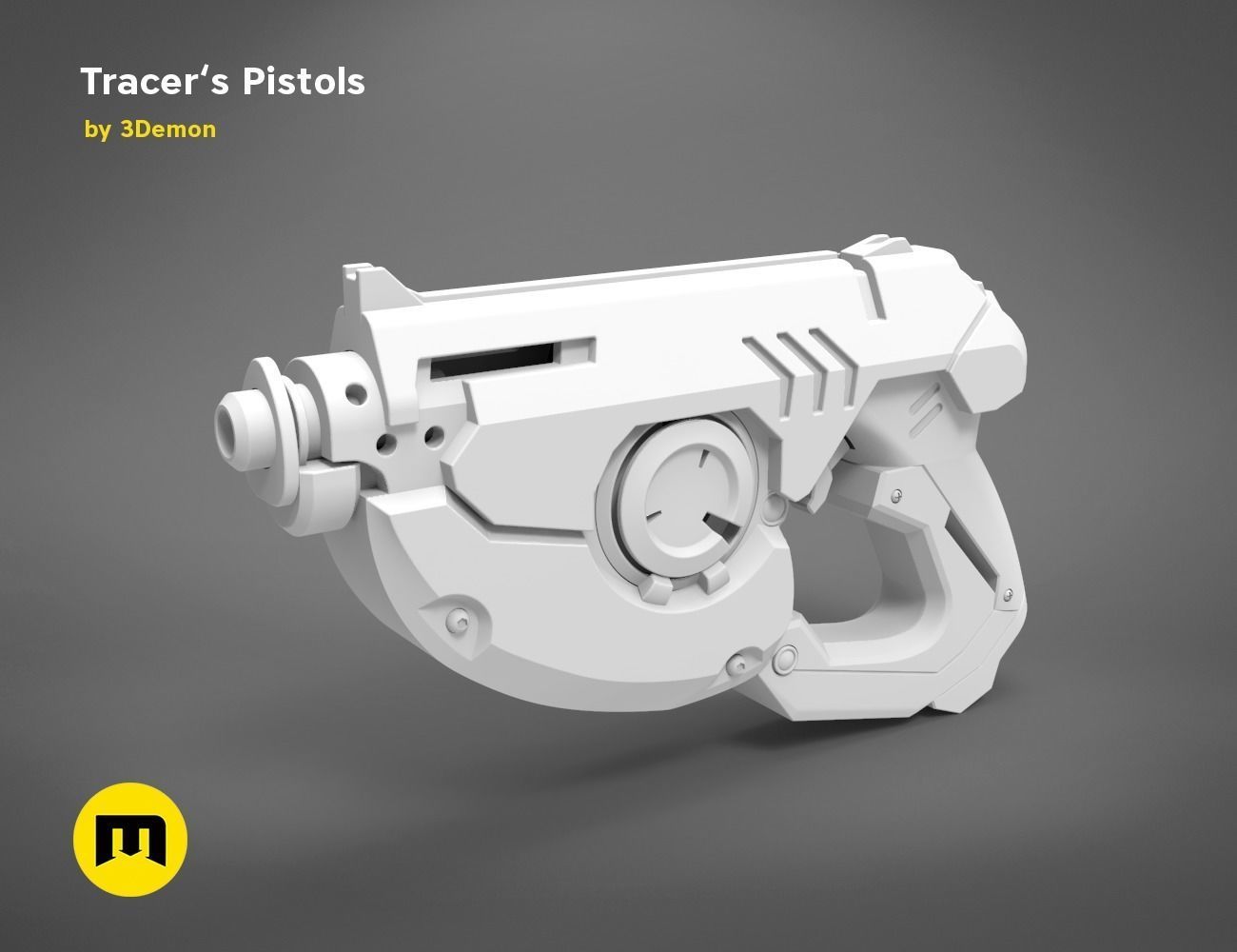 Tracer pistols 3D print model_16