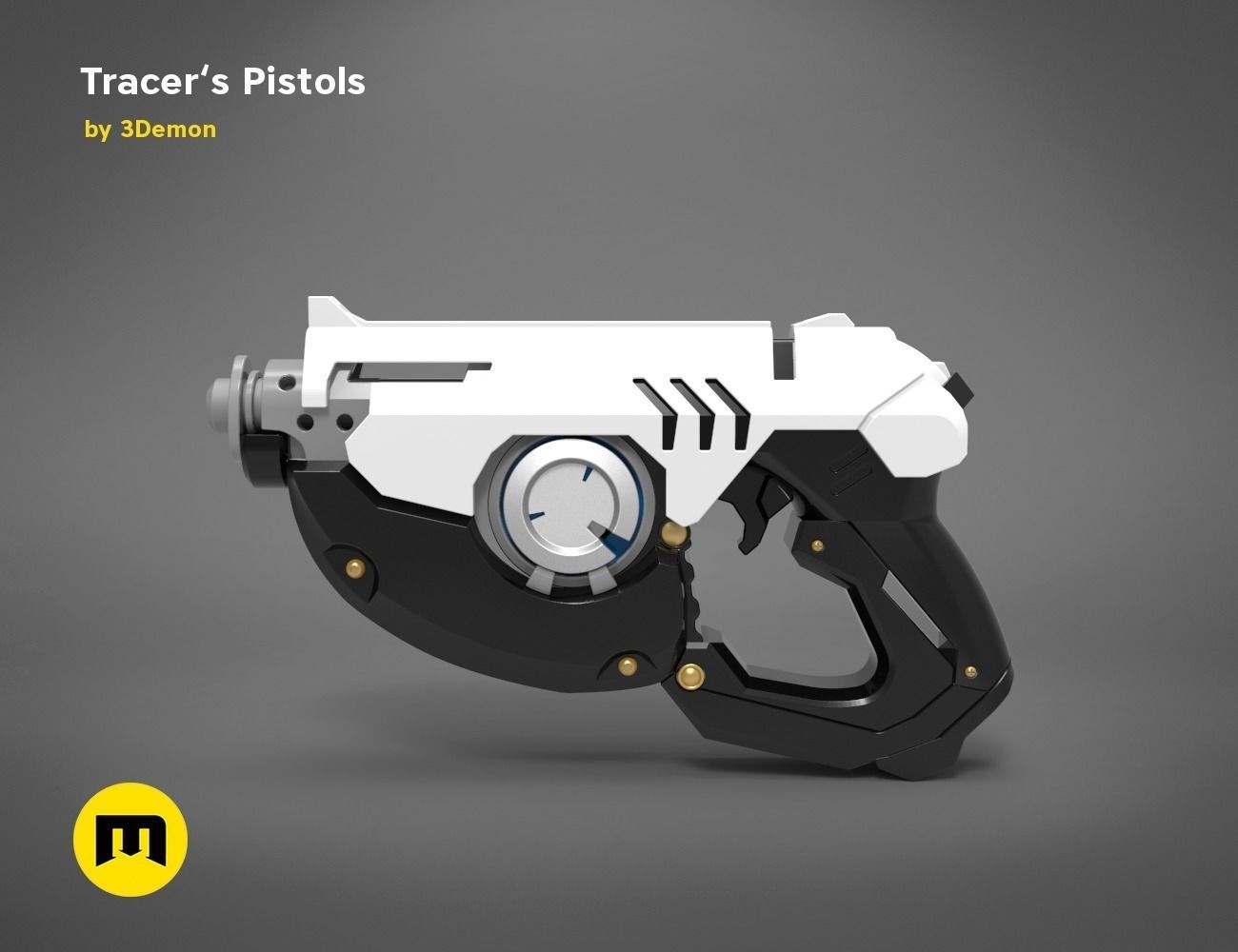 Tracer pistols 3D print model_5