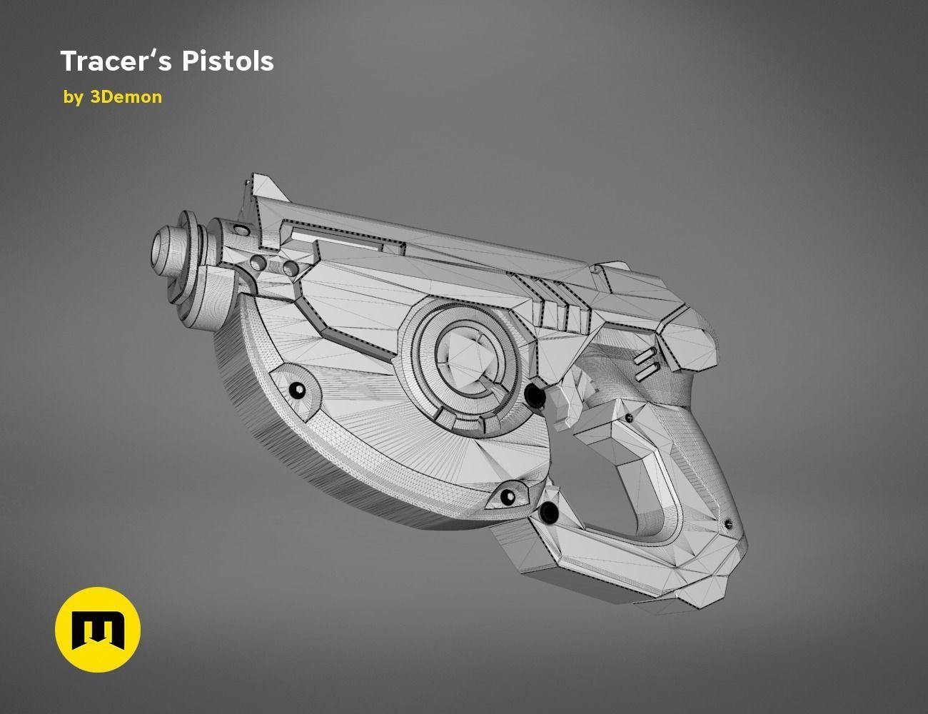 Tracer pistols 3D print model_14
