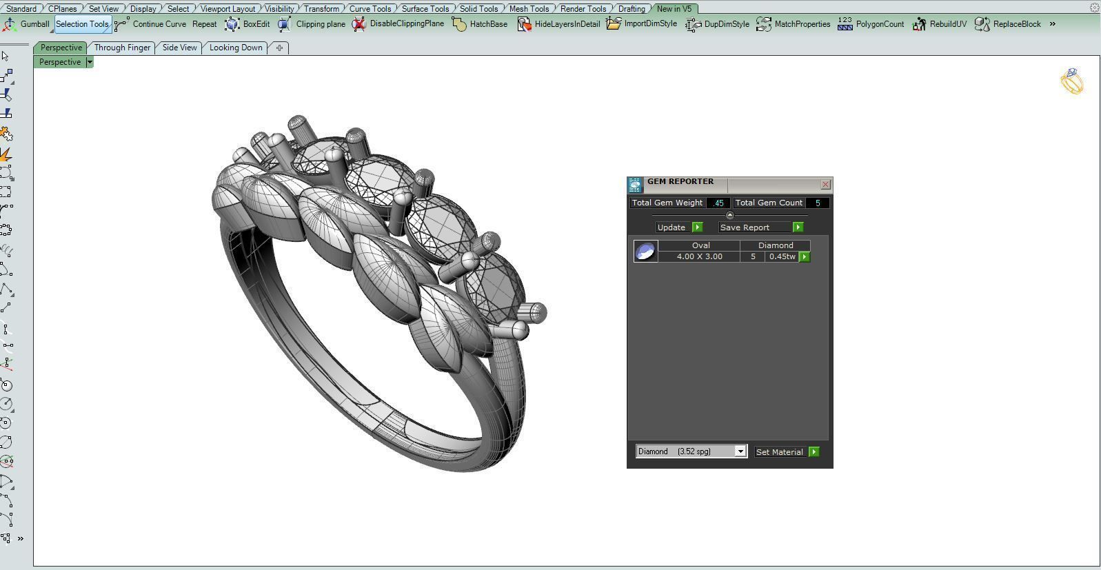 Diamond Ring W 3D print model_15