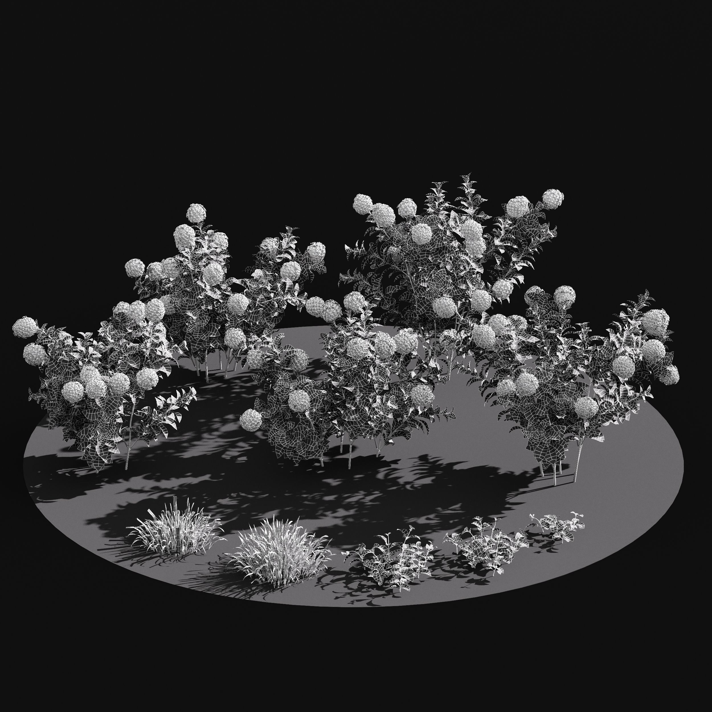 Meadow Lawn Grassland Set 017 3D model_3