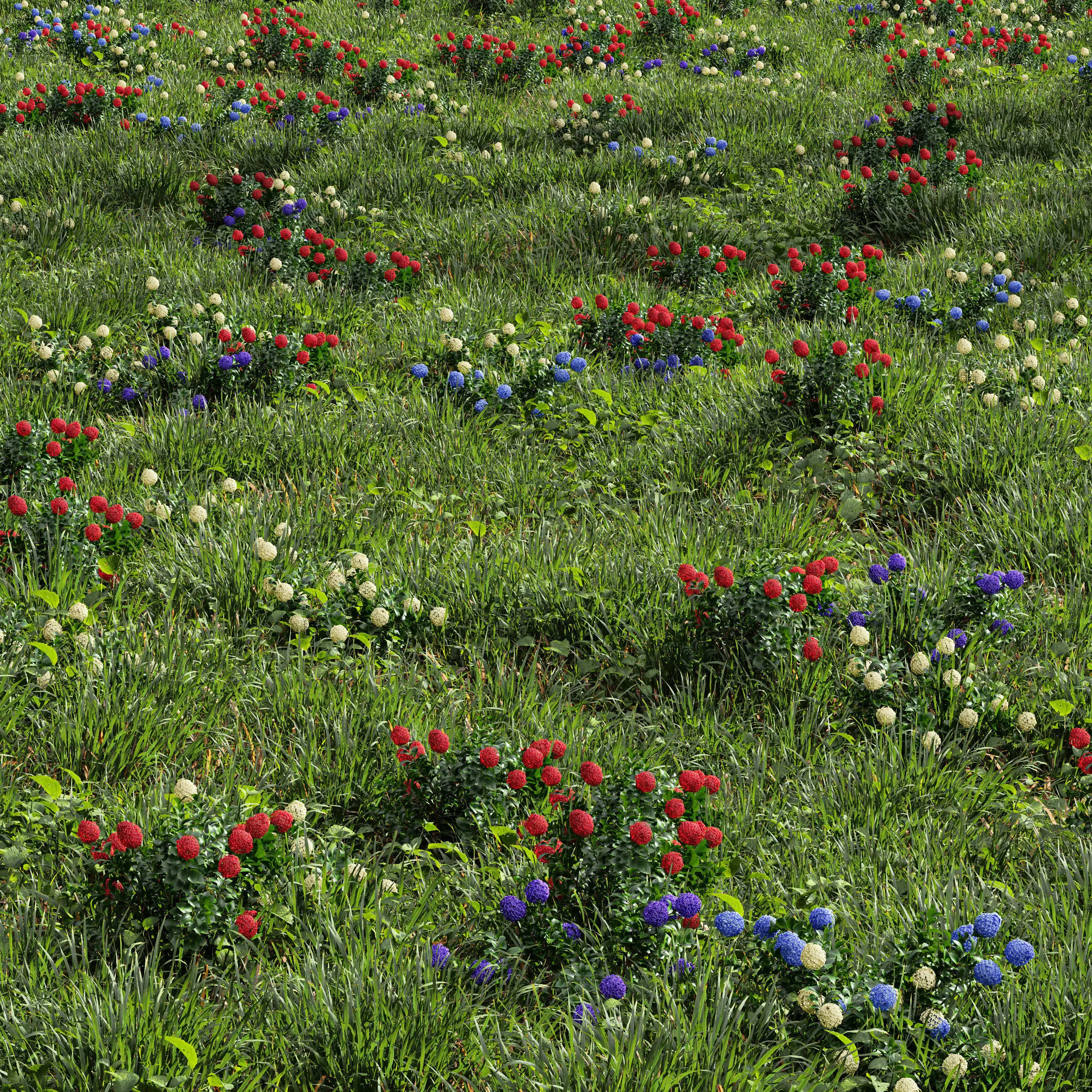 Meadow Lawn Grassland Set 017 3D model_0