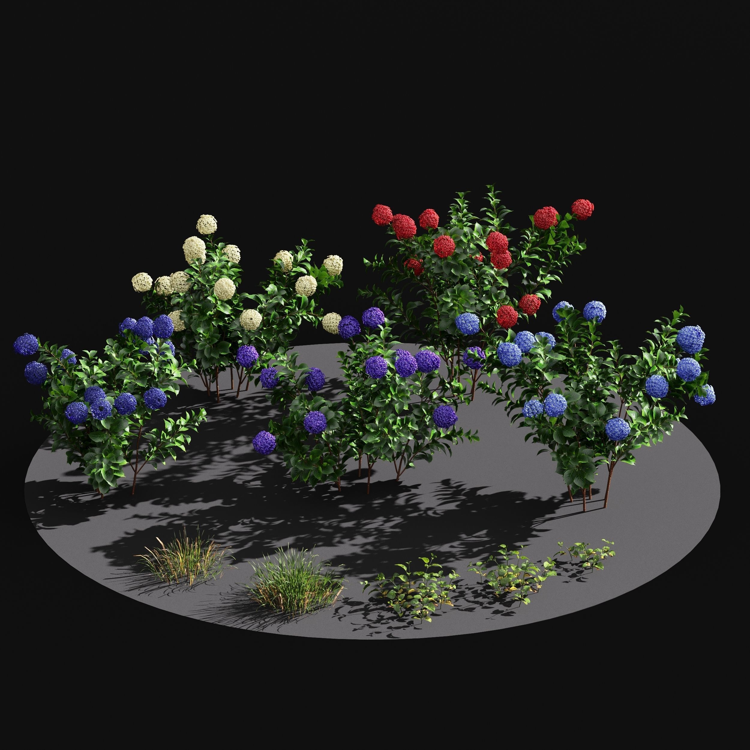 Meadow Lawn Grassland Set 017 3D model_2