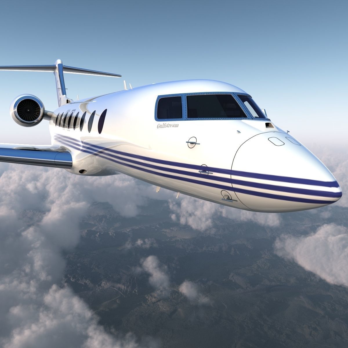 Gulfstream G650 Rigged 2 3D model_6