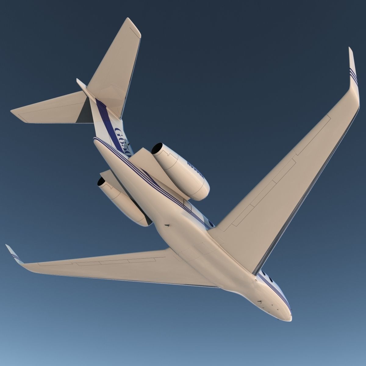 Gulfstream G650 Rigged 2 3D model_7