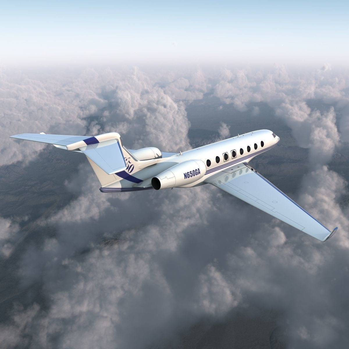 Gulfstream G650 Rigged 2 3D model_11