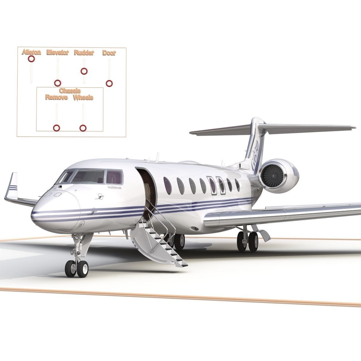 Gulfstream G650 Rigged 2 3D model_57