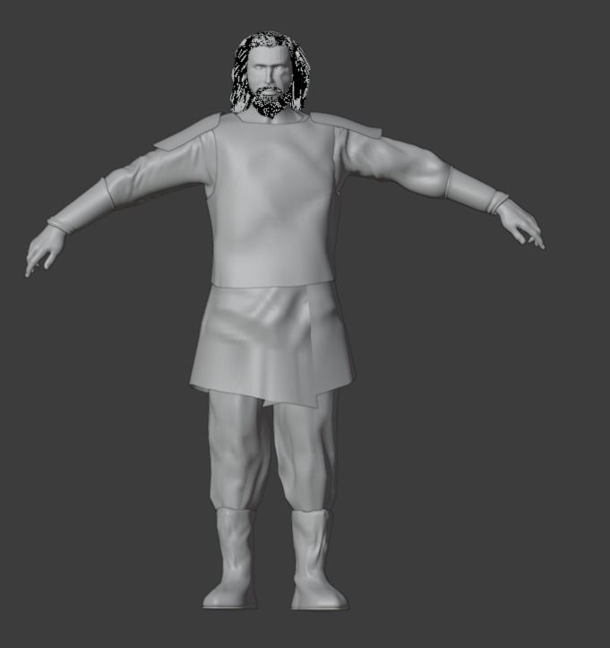 Turgut bey Low-poly 3D model_1