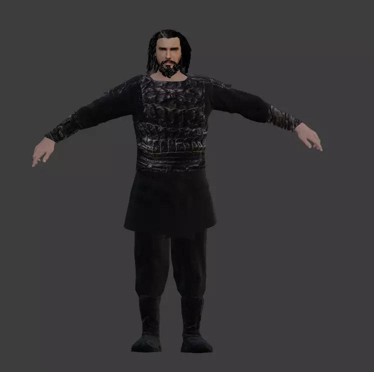 Turgut bey Low-poly 3D model_0