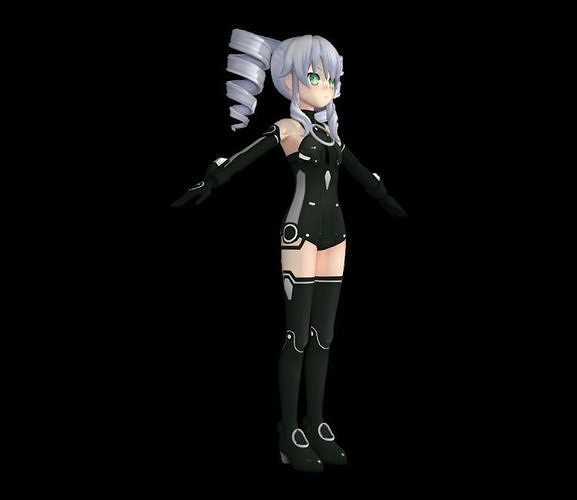 Hyperdimension Neptunia Mk2 - Black Sister Low-poly 3D model Low-poly 3D model
