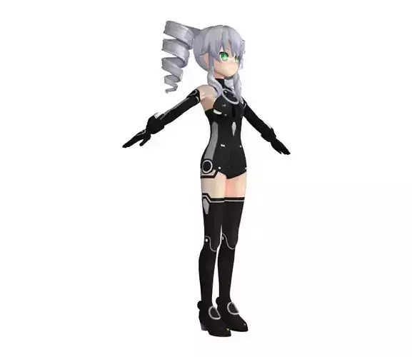 Hyperdimension Neptunia Mk2 - Black Sister Low-poly 3D model Low-poly 3D model