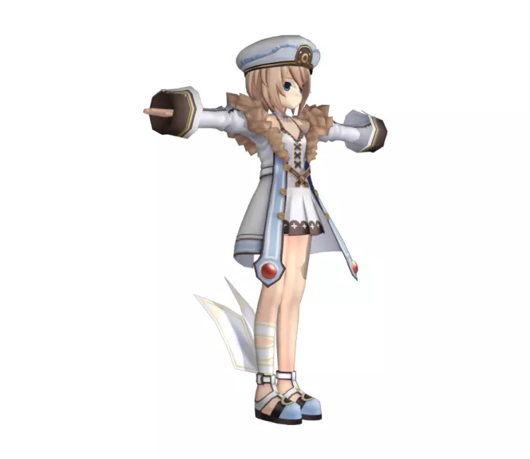 Hyperdimension Neptunia Mk2 - Blanc Low-poly 3D model Low-poly 3D model_0
