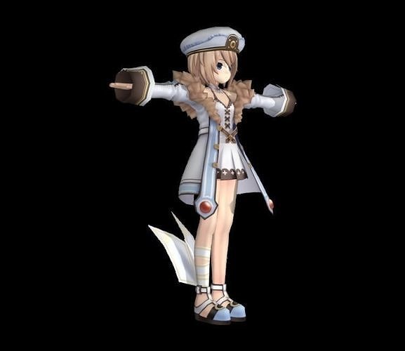Hyperdimension Neptunia Mk2 - Blanc Low-poly 3D model Low-poly 3D model