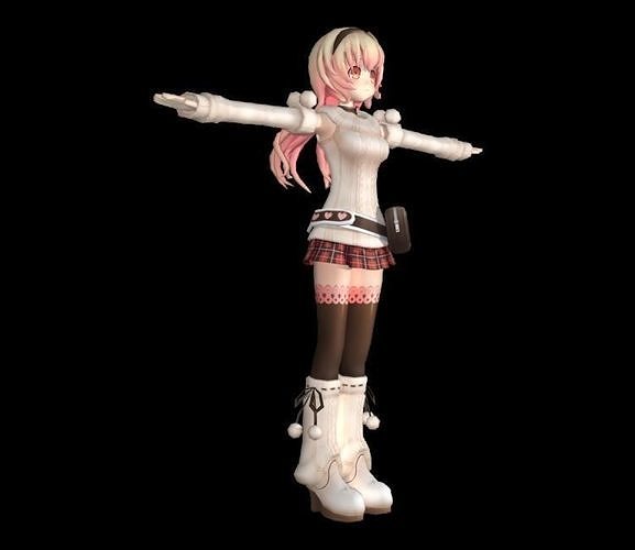 Hyperdimension Neptunia Mk2 - Compa Low-poly 3D model Low-poly 3D model