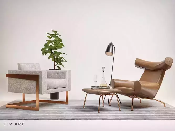 Modern Arm chair with single sofa