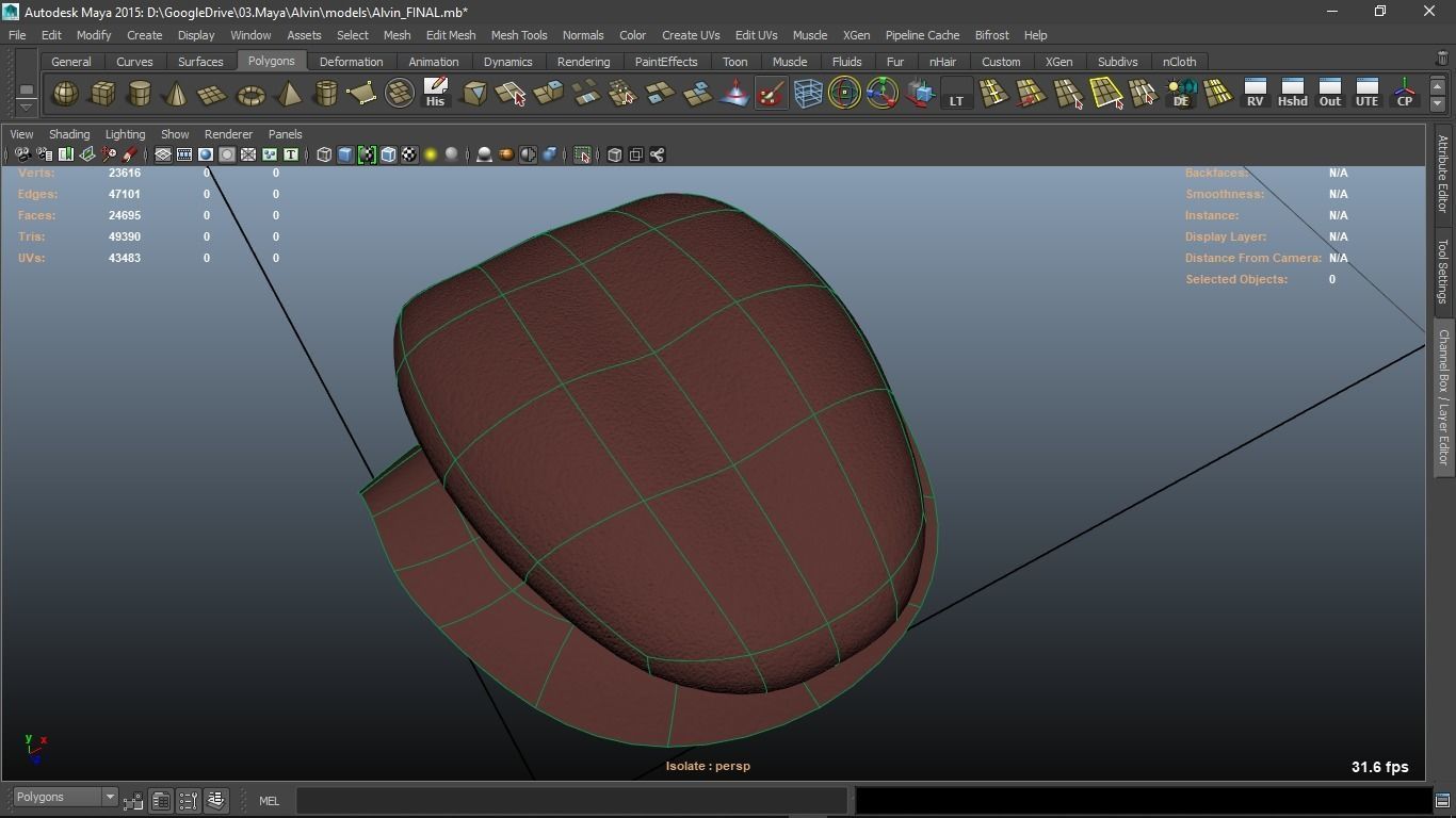Alvin cartoon boy character 3D model_43