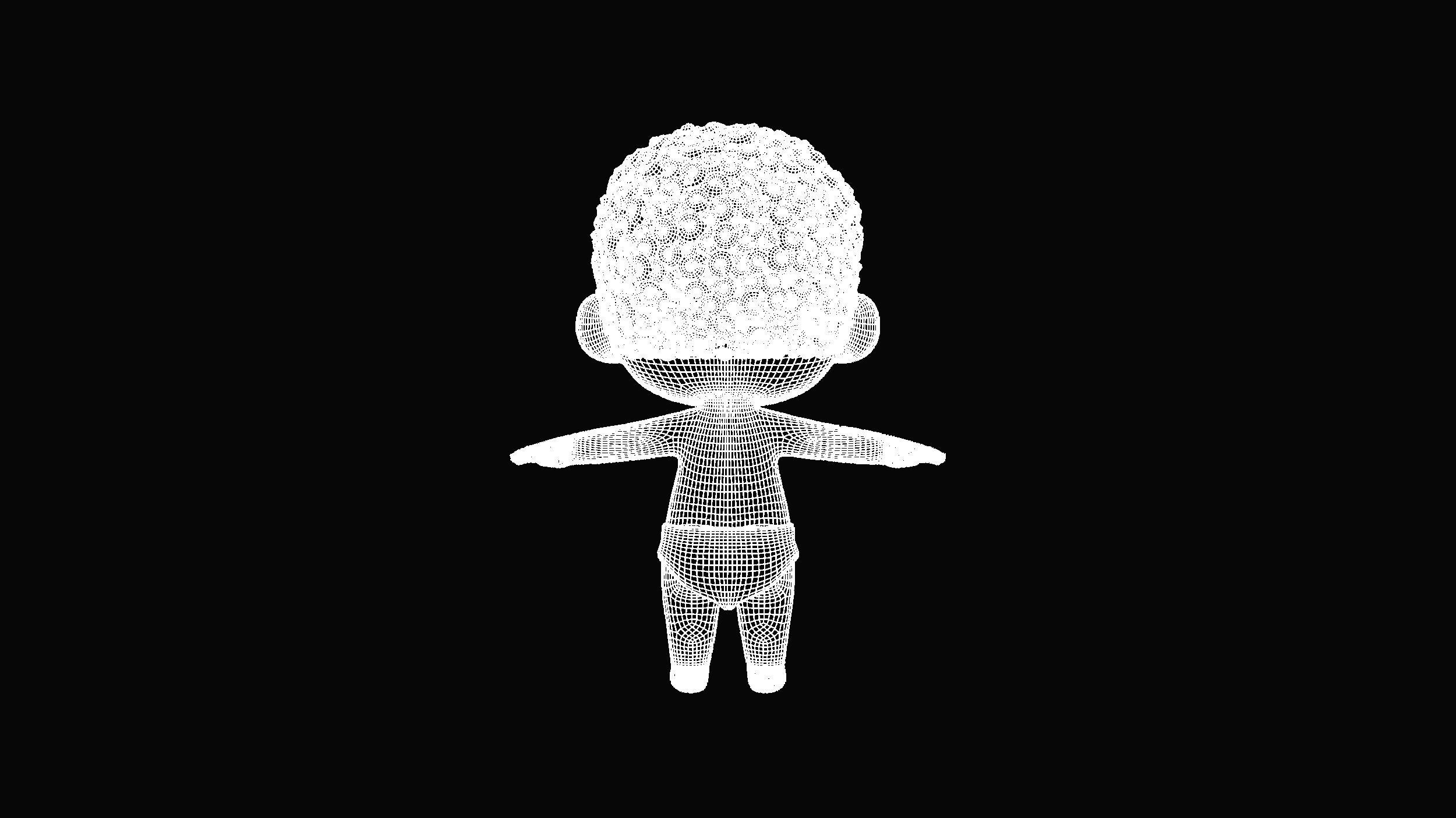 Alvin cartoon boy character 3D model_46