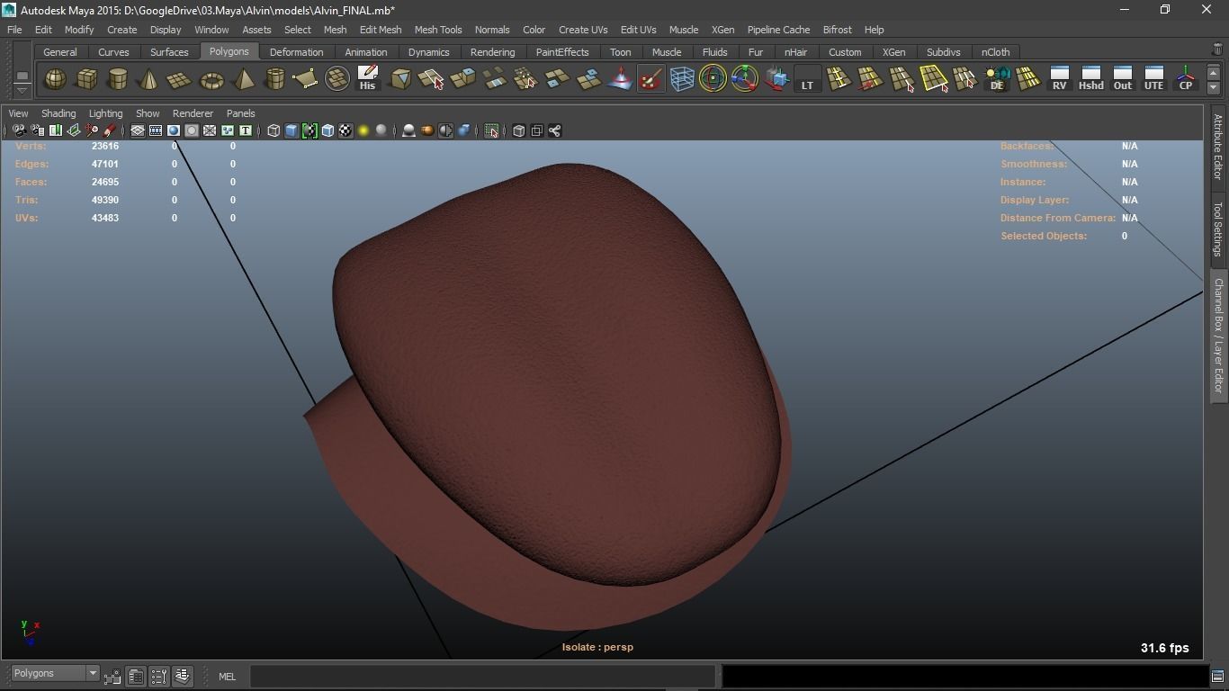Alvin cartoon boy character 3D model_42