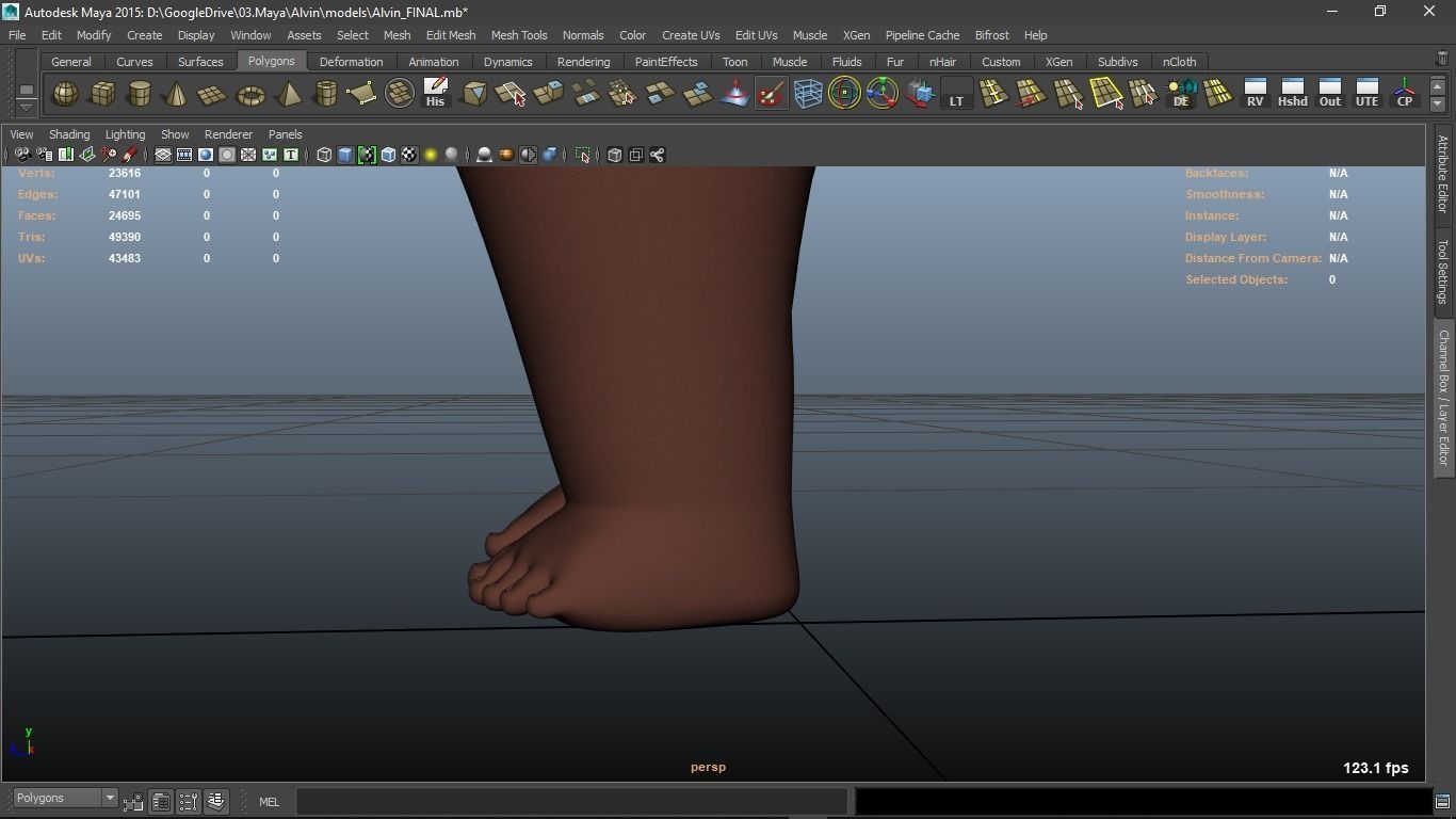 Alvin cartoon boy character 3D model_34