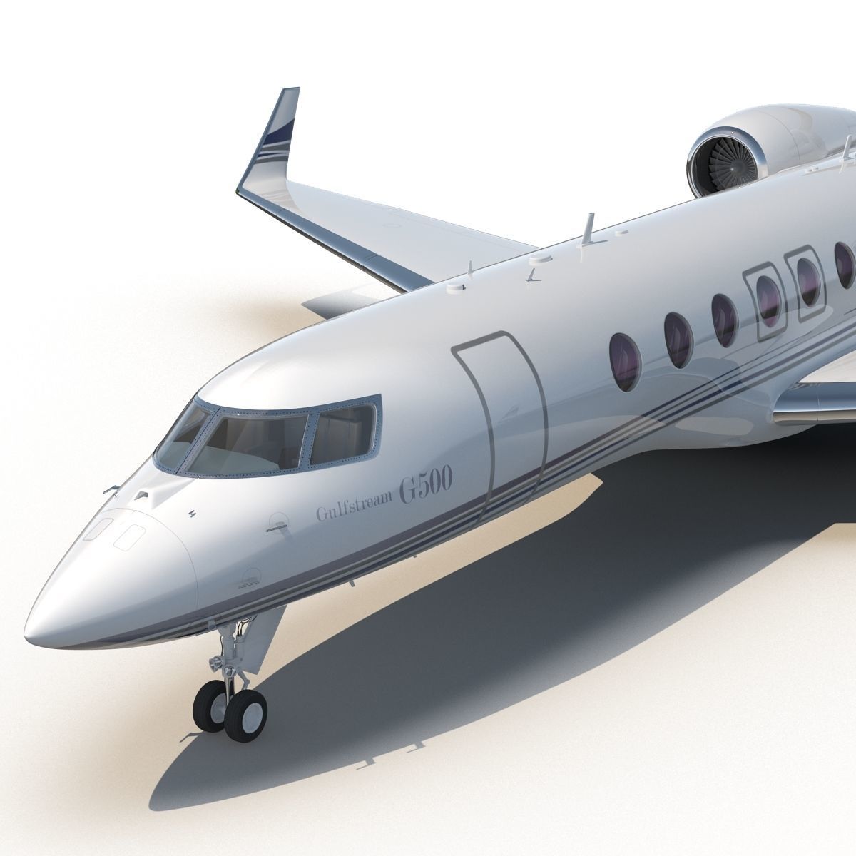 Business Jet Gulfstream G500 3D model_12