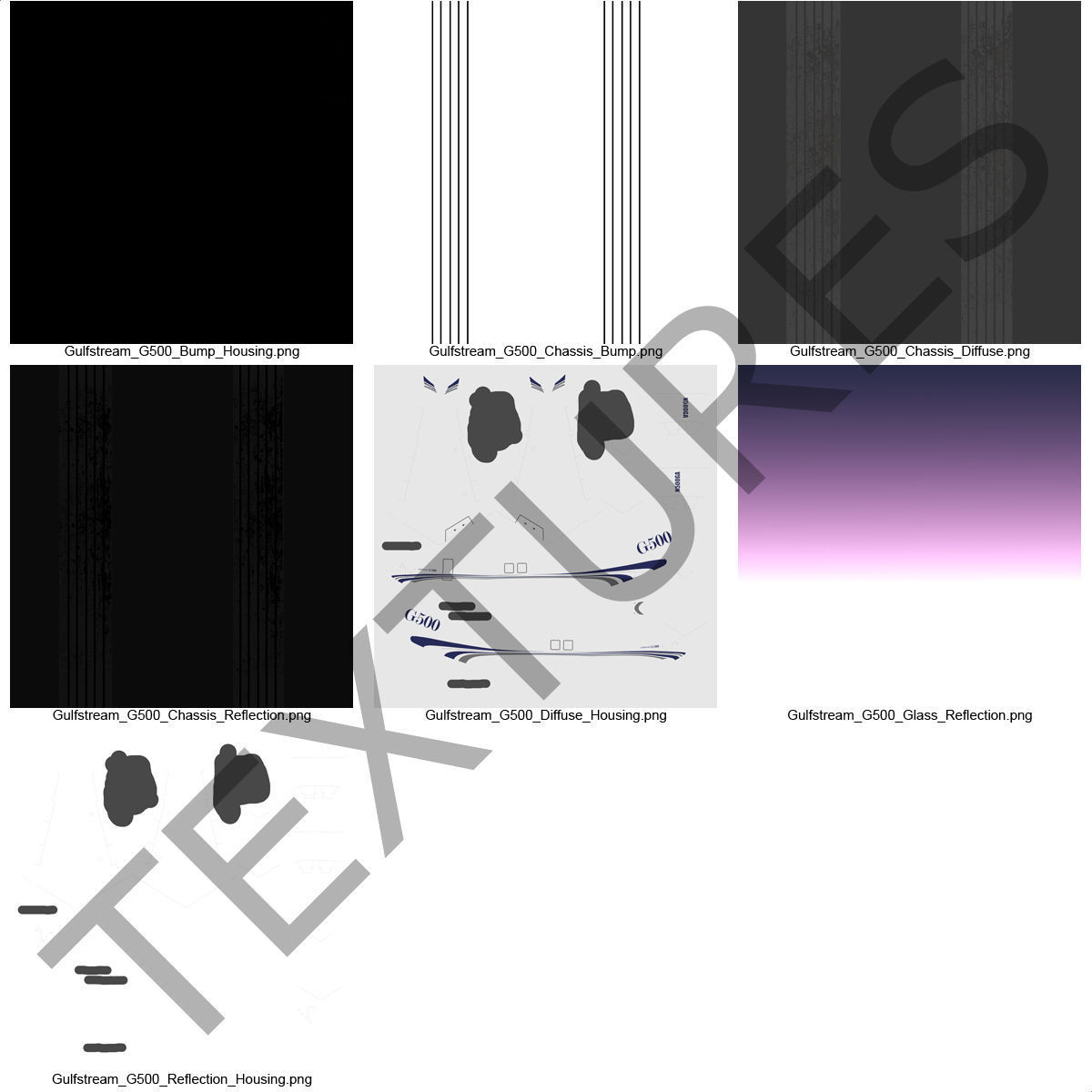 Business Jet Gulfstream G500 3D model_53