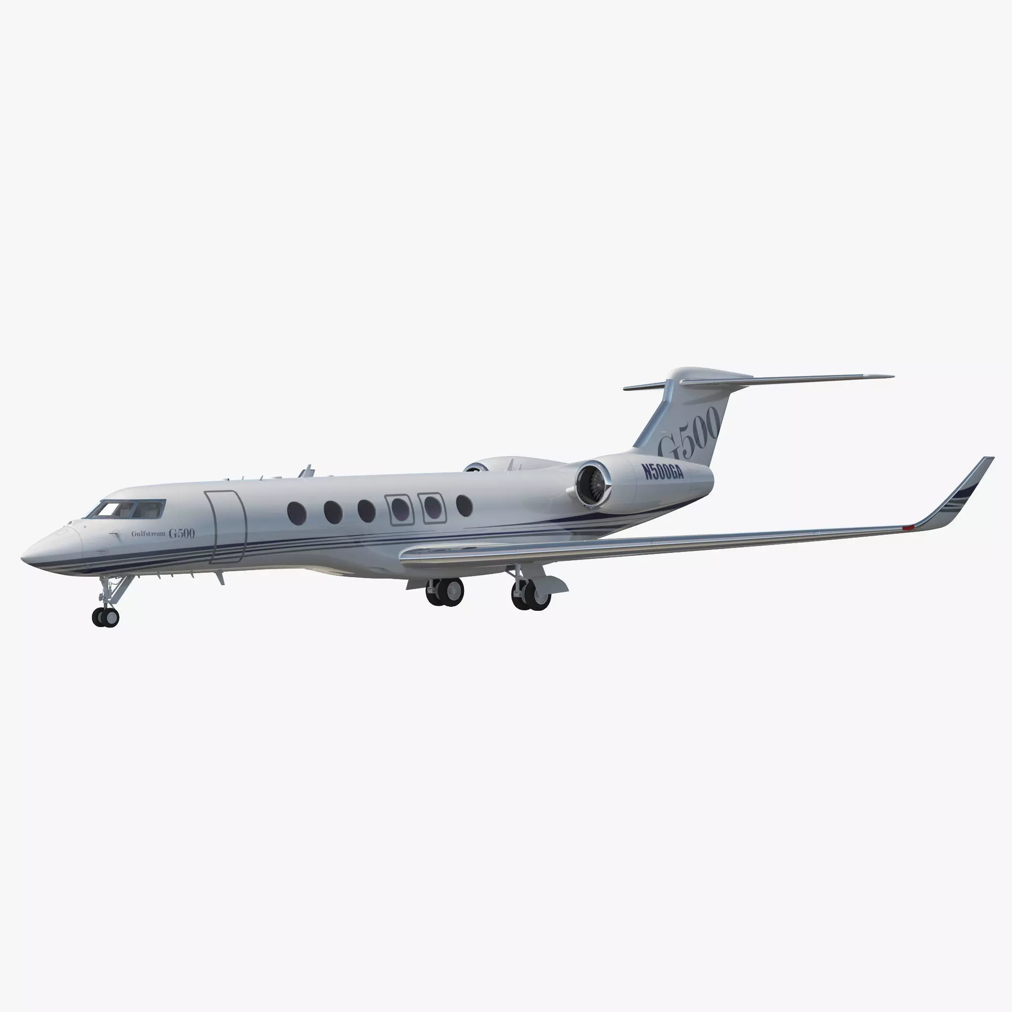 Business Jet Gulfstream G500 3D model_0