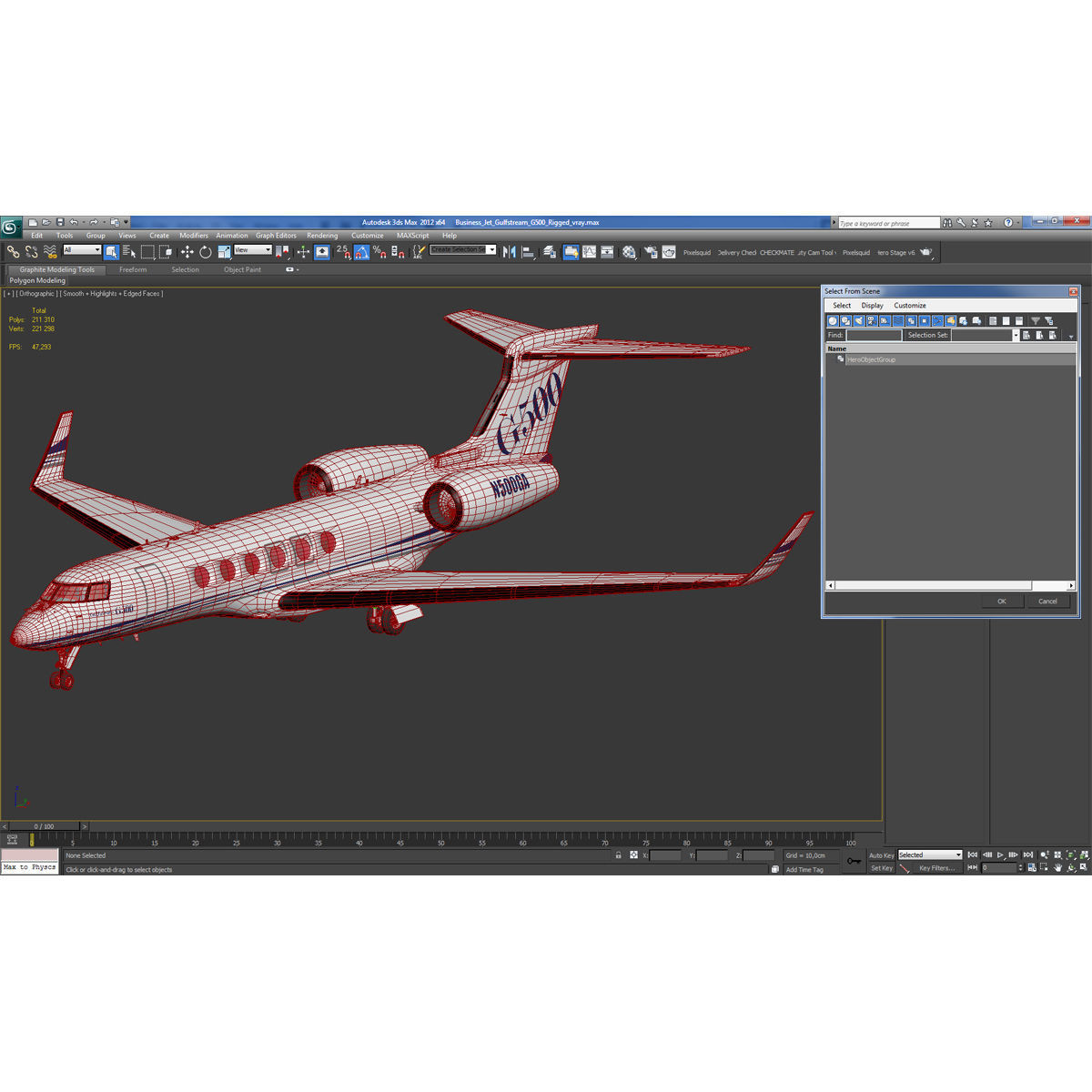 Business Jet Gulfstream G500 3D model_54