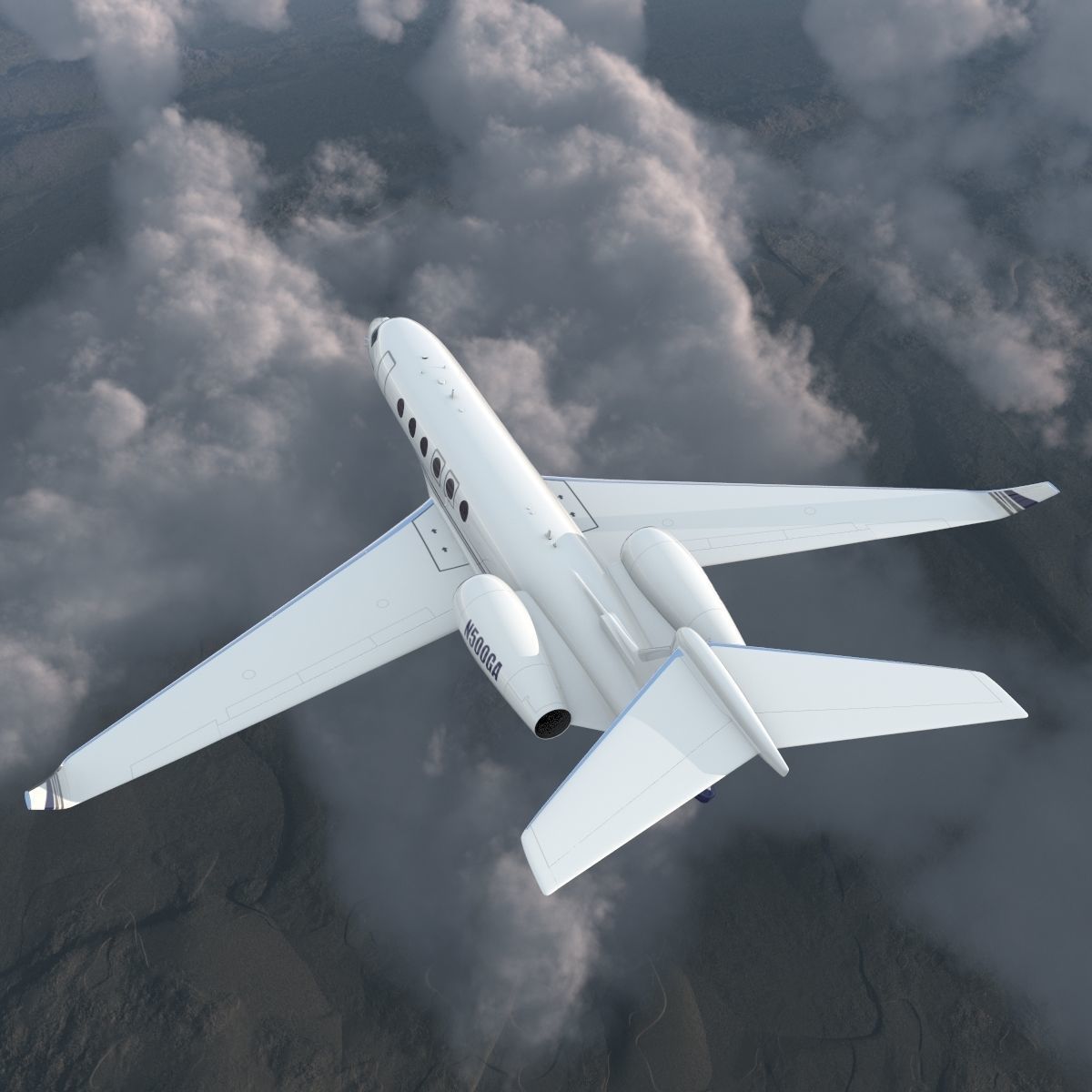 Business Jet Gulfstream G500 3D model_26