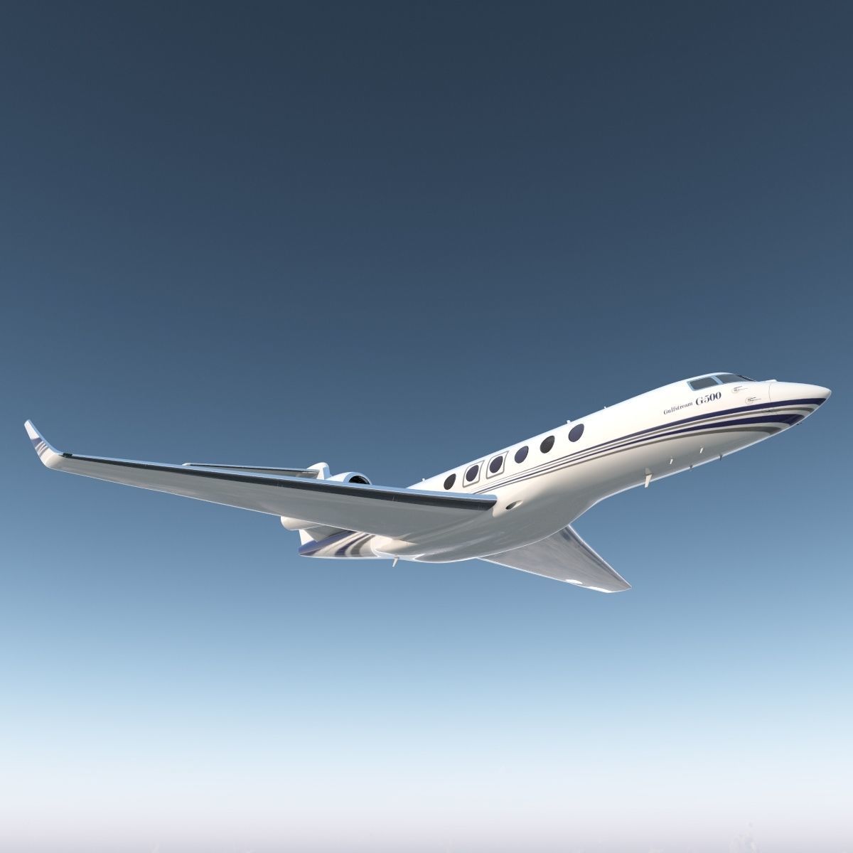 Business Jet Gulfstream G500 3D model_25