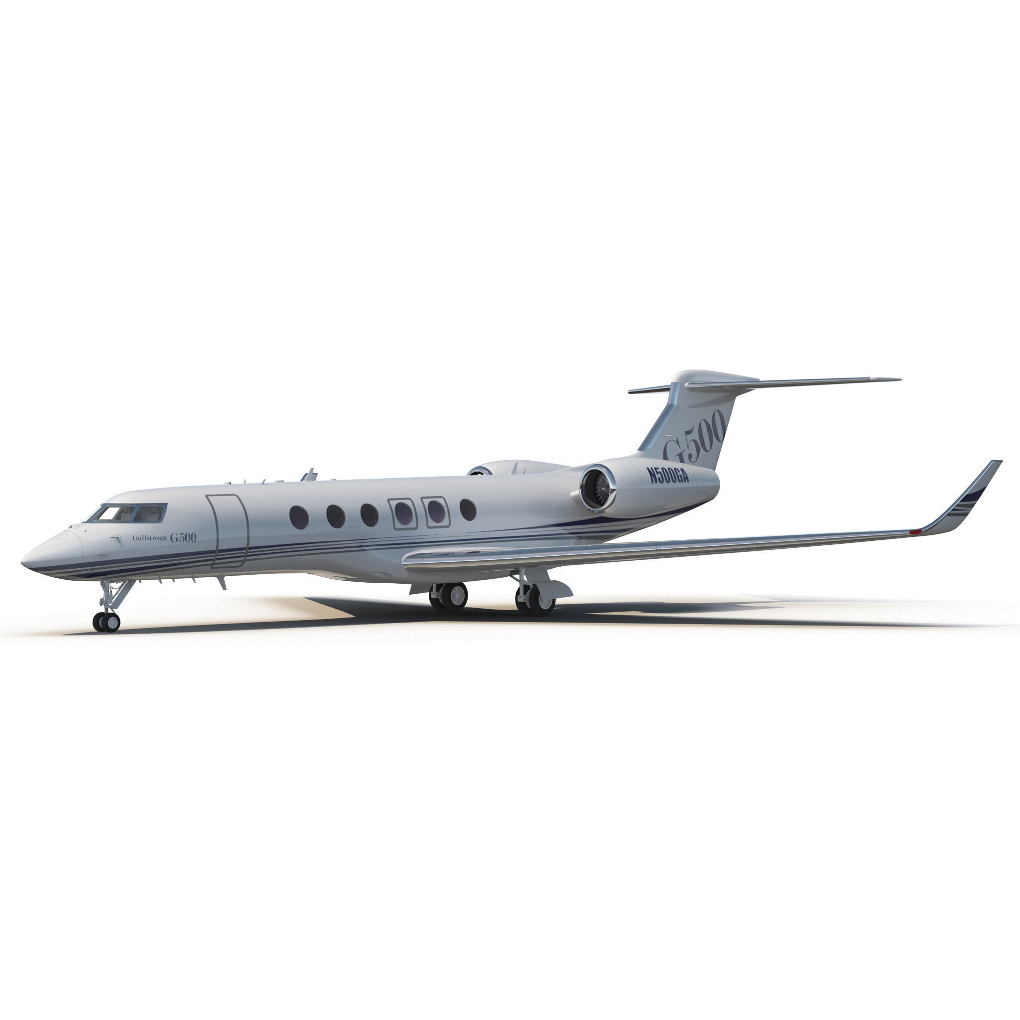 Business Jet Gulfstream G500 3D model_1