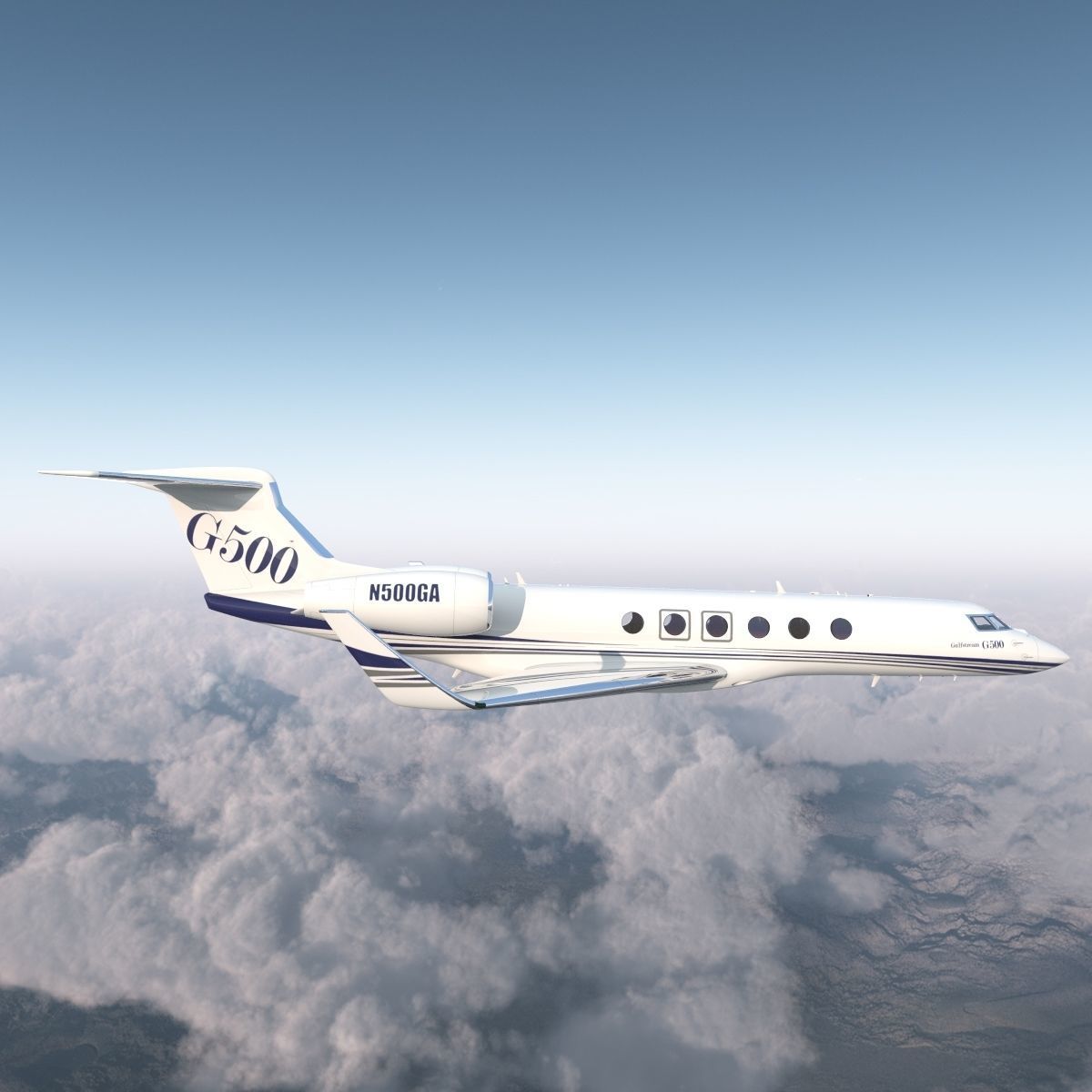 Business Jet Gulfstream G500 3D model_28