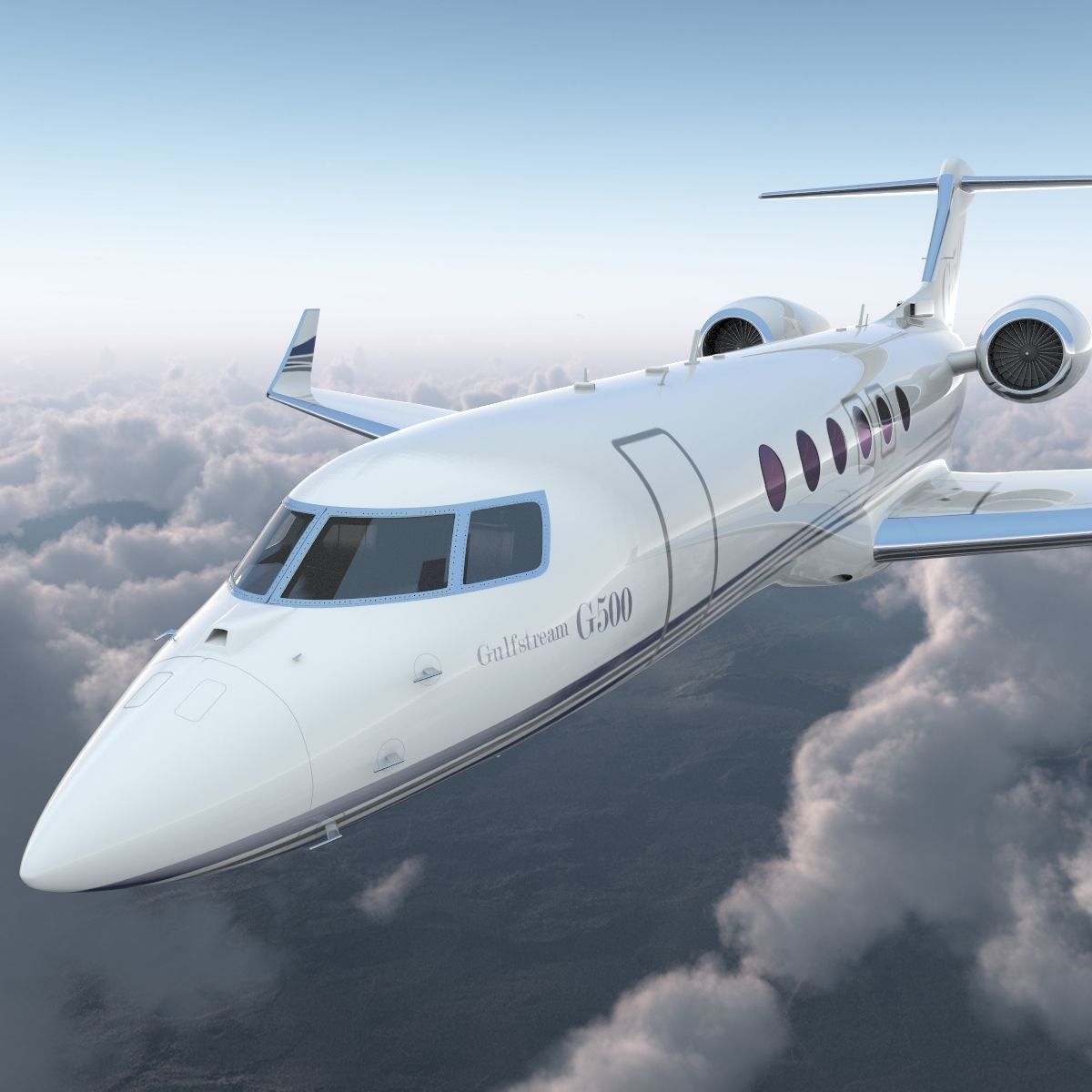 Business Jet Gulfstream G500 3D model_30