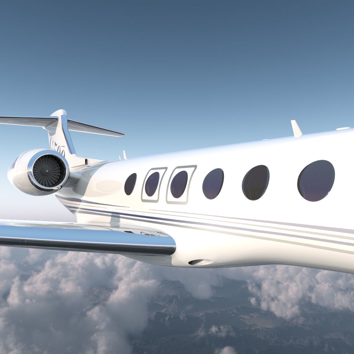 Business Jet Gulfstream G500 3D model_31