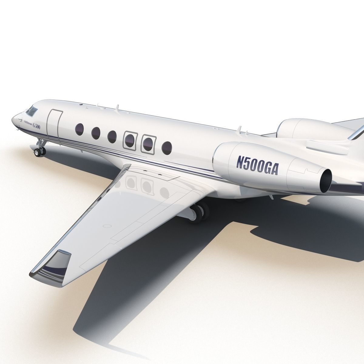 Business Jet Gulfstream G500 3D model_11