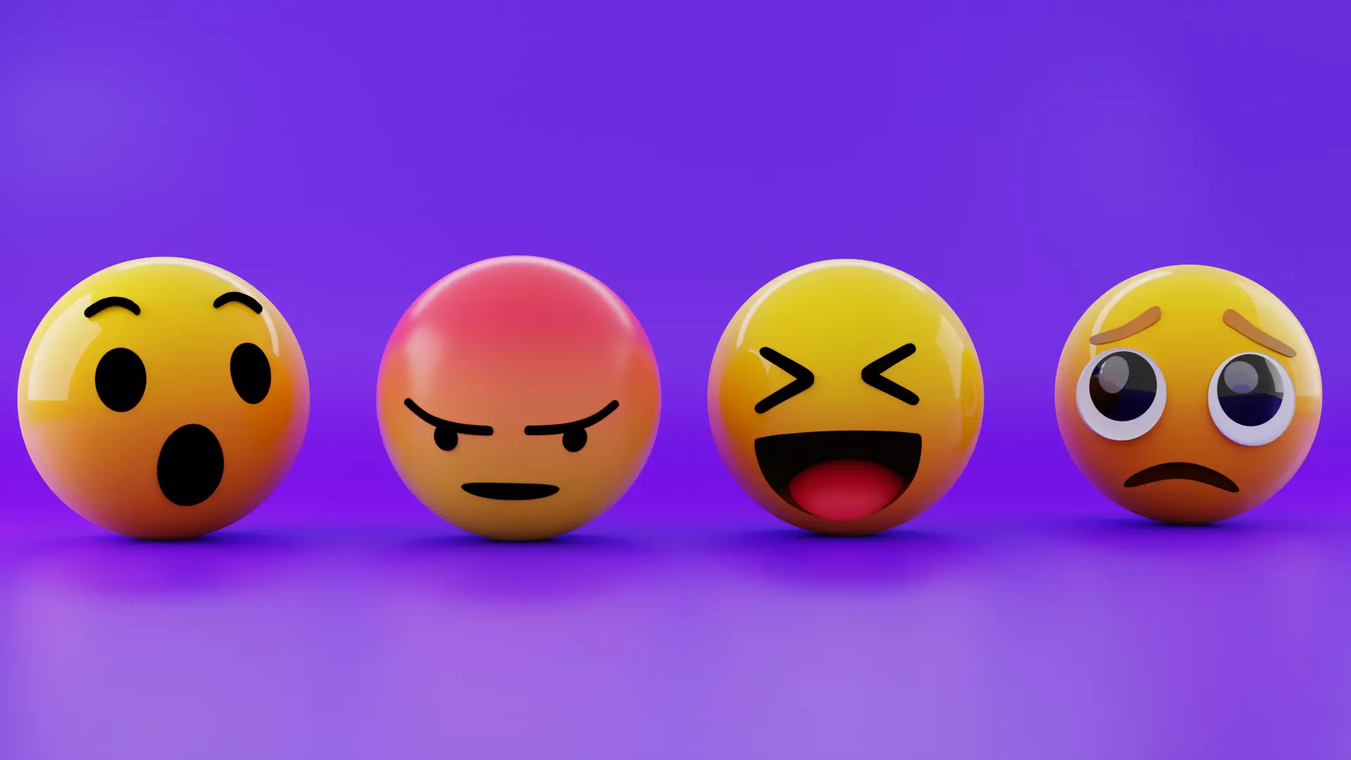 Facebook Emojis  3D Model Pack 3D model_0