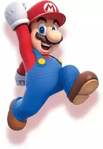 Mario nintendo jumping in air Low-poly 3D model
