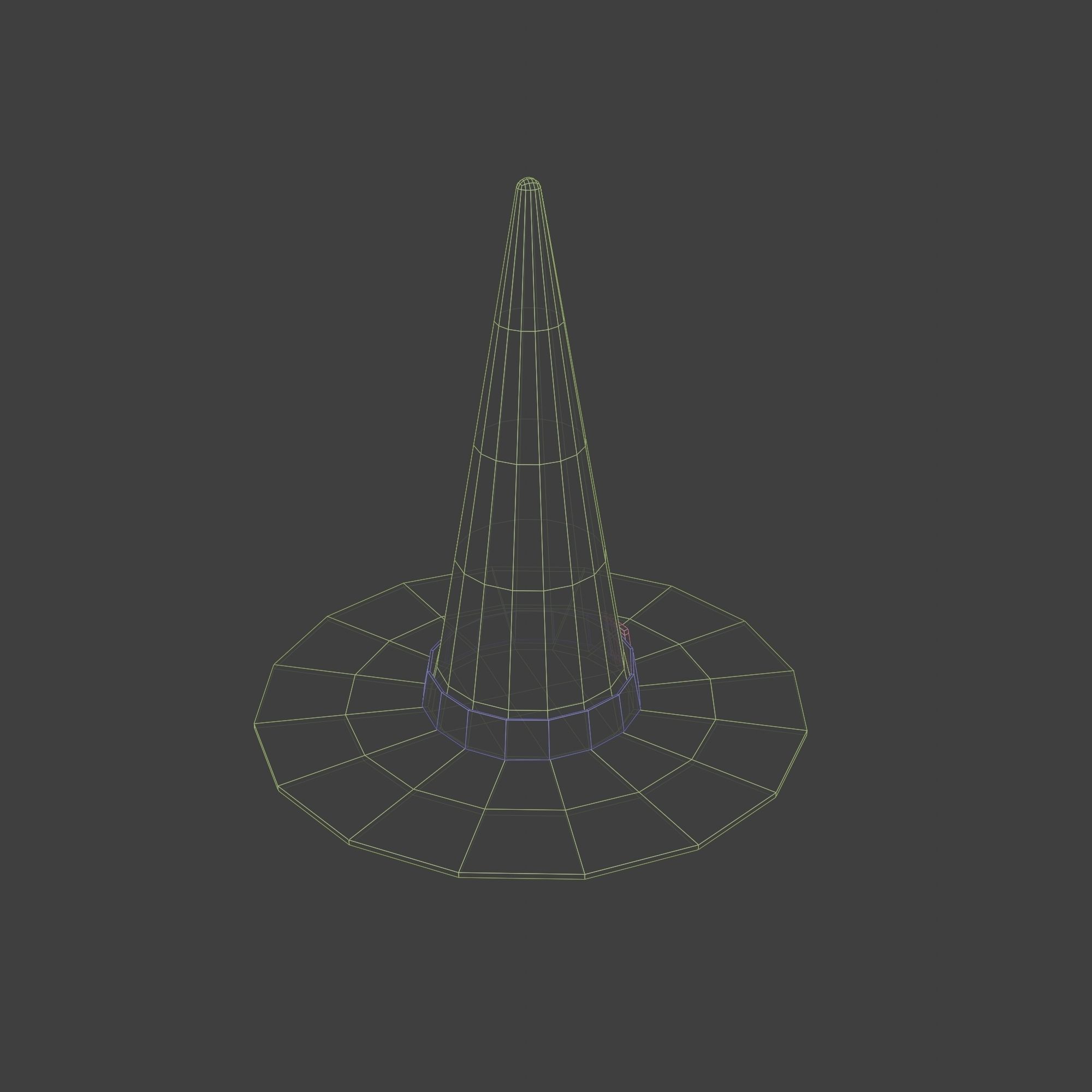 Witch Wizard Hat Low Polly Game Ready Low-poly 3D model_5