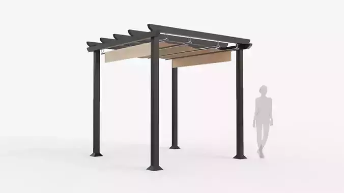 Garden Pergola 3x3 Meters 3D model