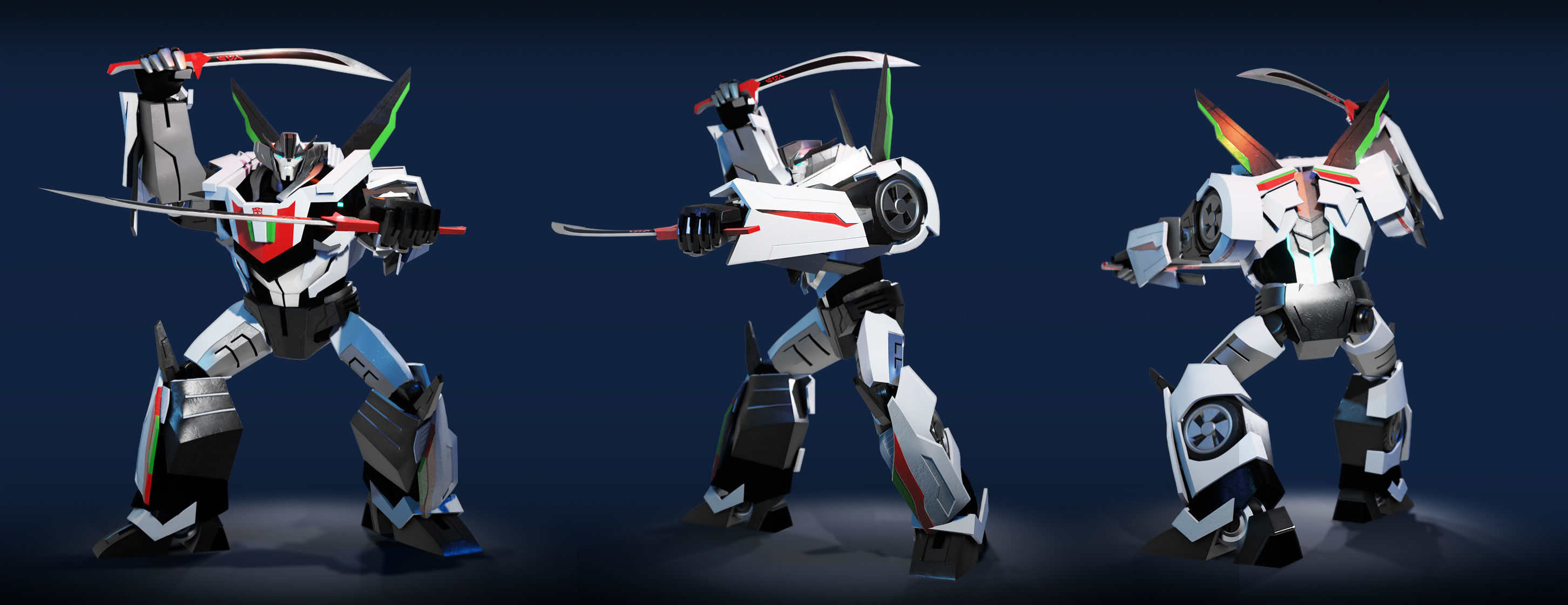 Wheeljack Transformers Prime Character Rig Low-poly 3D model_9