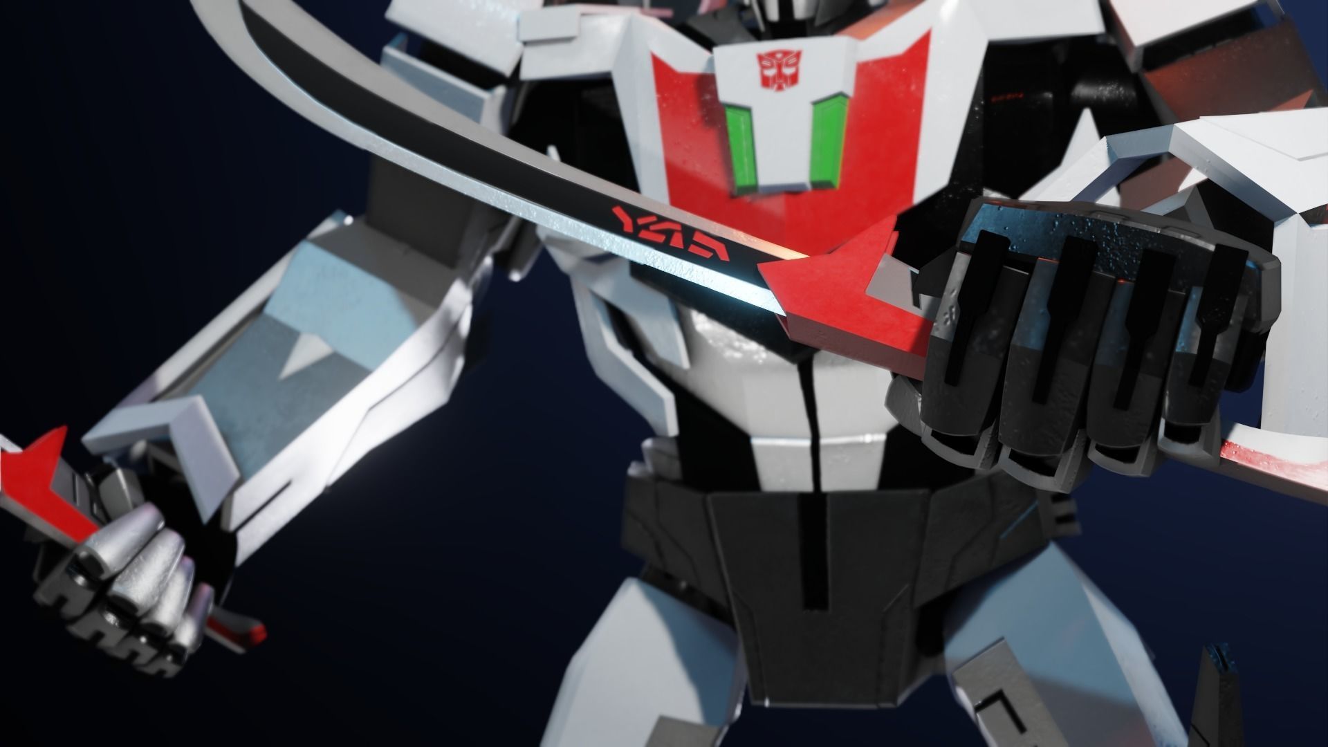 Wheeljack Transformers Prime Character Rig Low-poly 3D model_4