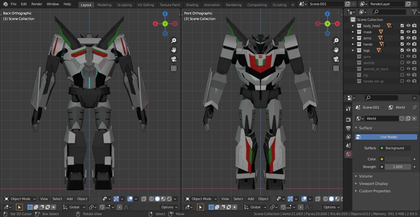 Wheeljack Transformers Prime Character Rig Low-poly 3D model_15