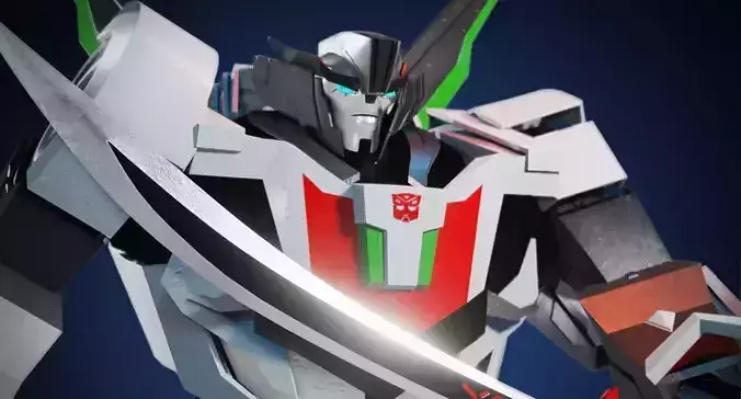 Wheeljack Transformers Prime Character Rig Low-poly 3D model